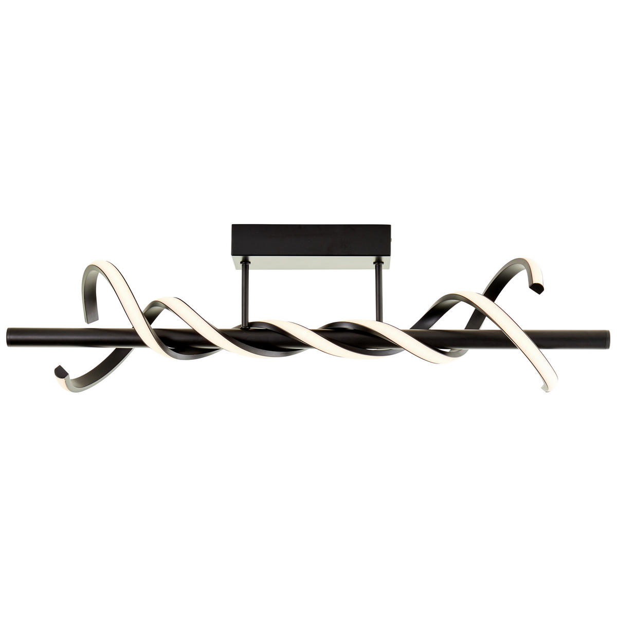 LED-DECKENLEUCHTE   - Schwarz, Design, Kunststoff/Metall (75,5/20/18cm) - Brilliant