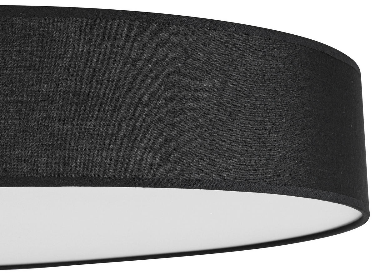 LED-DECKENLEUCHTE - Schwarz/Weiß, Trend, Kunststoff/Textil (60/11cm) - Novel
