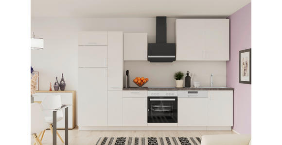 KÜCHENLEERBLOCK 310 cm   in Weiß  - Edelstahlfarben/Graphitfarben, Design, Holzwerkstoff/Metall (310cm) - Xora