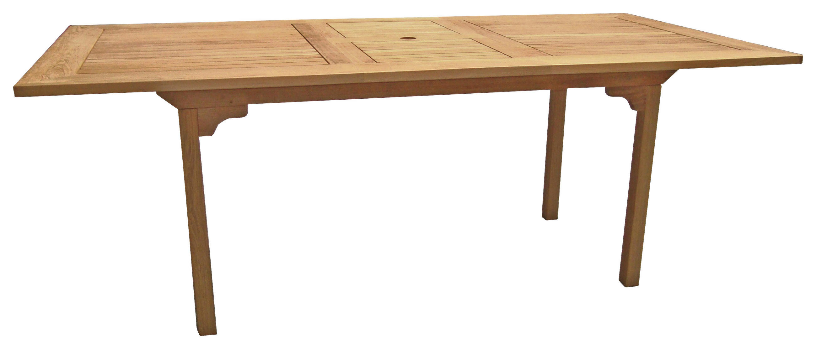 GARTENTISCH 160/210/100/75 cm Holz rechteckig  - Teakfarben, Basics, Holz (160/210/100/75cm) - Zebra 