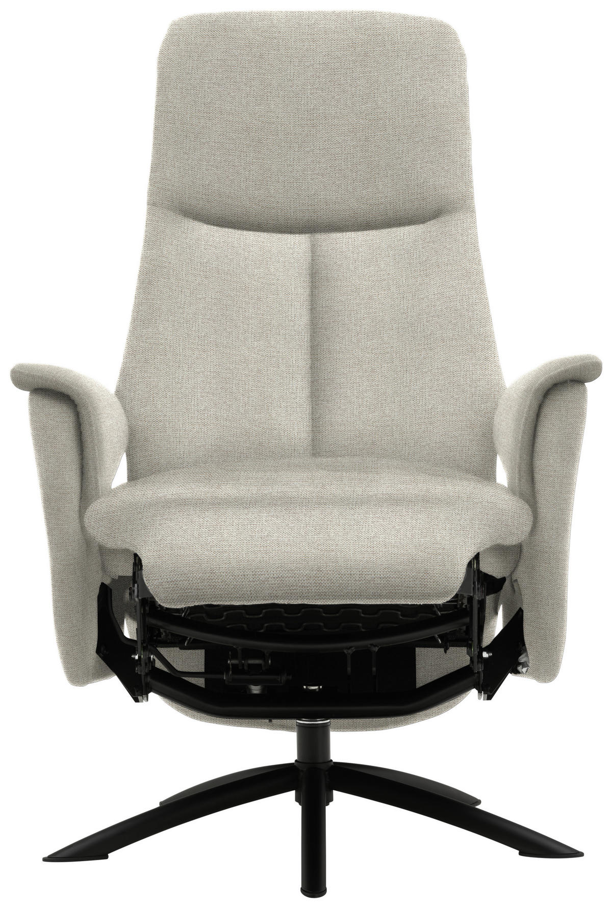 RELAXSESSEL in Textil Beige  - Beige/Schwarz, Design, Textil/Metall (73/108/86cm) - Welnova