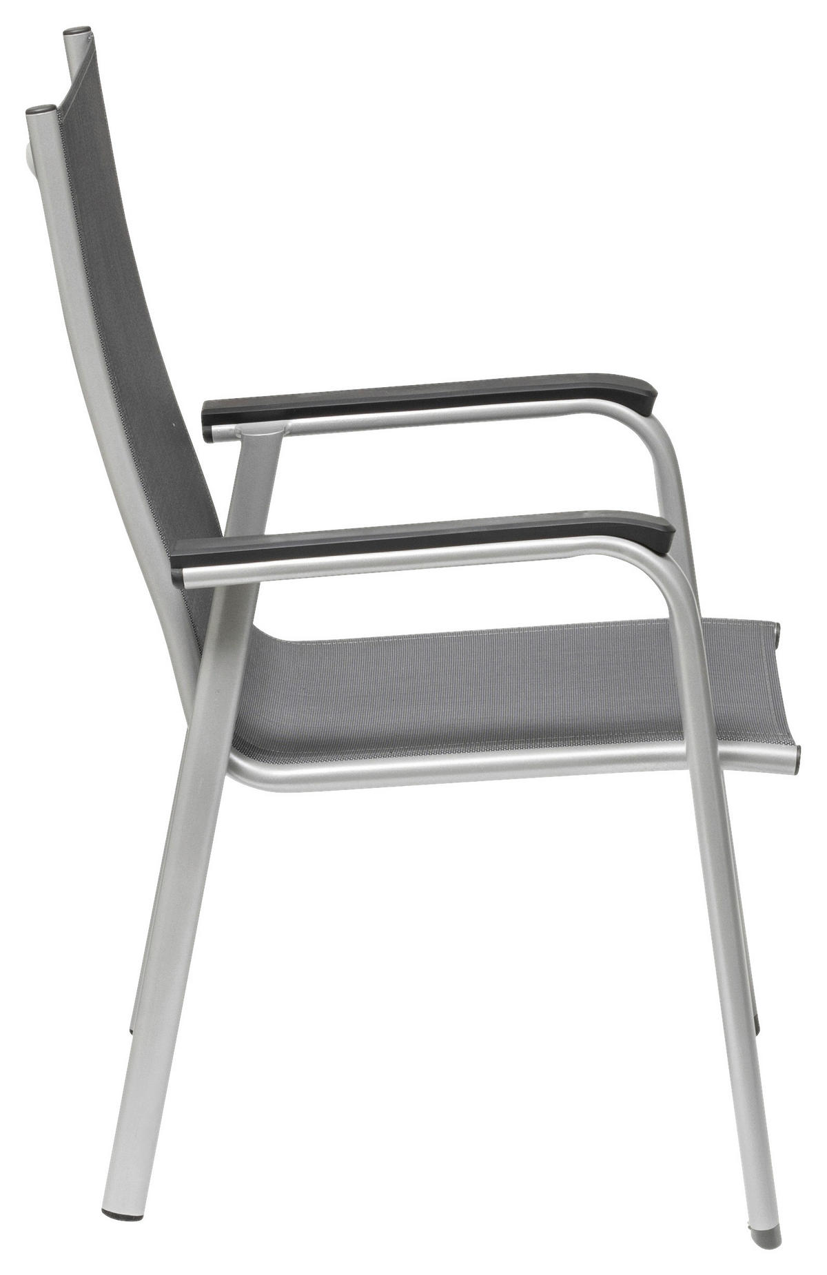 STAPELSESSEL in Metall, Textil Anthrazit, Silberfarben  - Anthrazit/Silberfarben, Basics, Textil/Metall (60/100/61cm) - Kettler