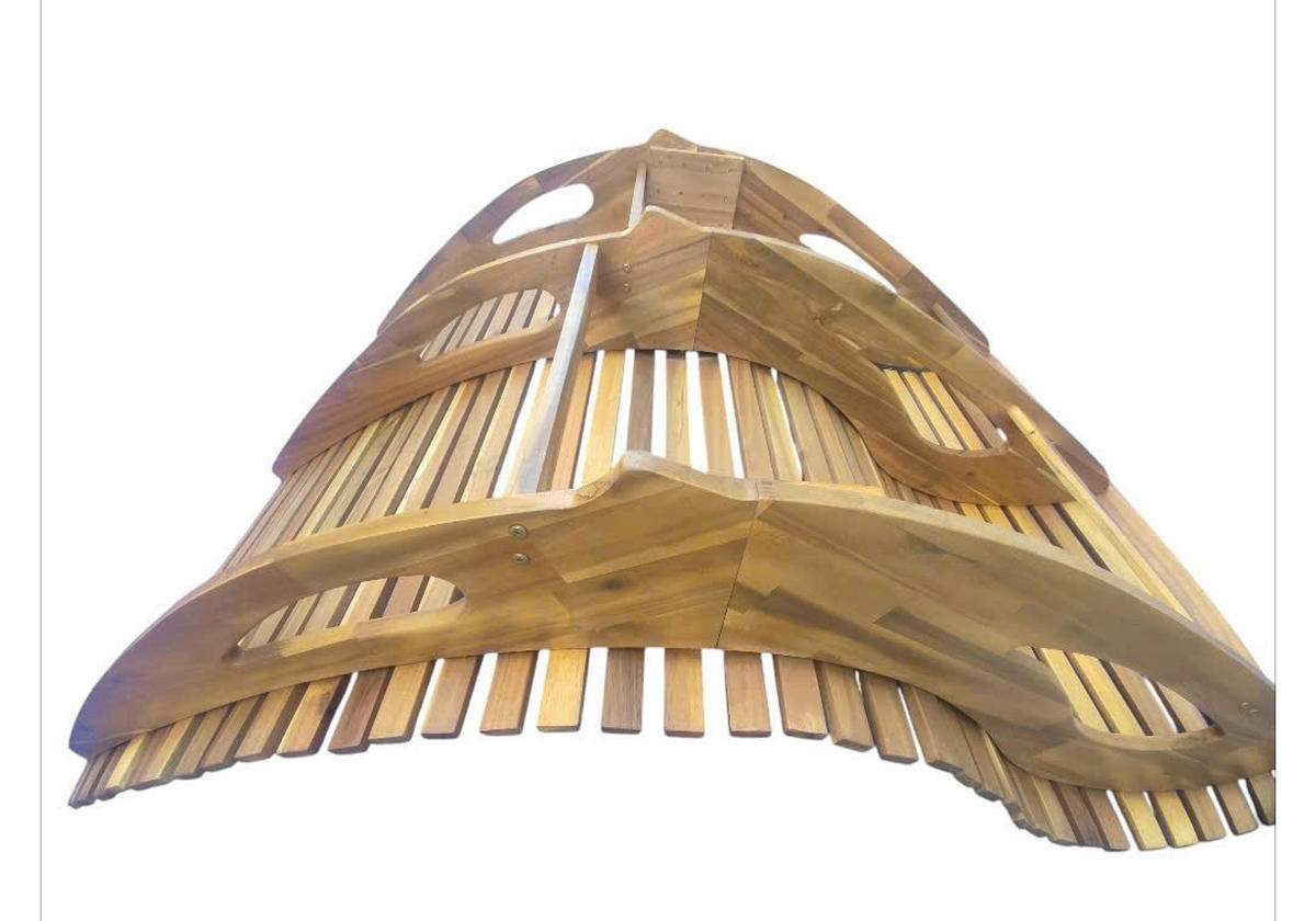 SCHAUKELLIEGE  - Akaziefarben, Basics, Holz (156/120/72cm)
