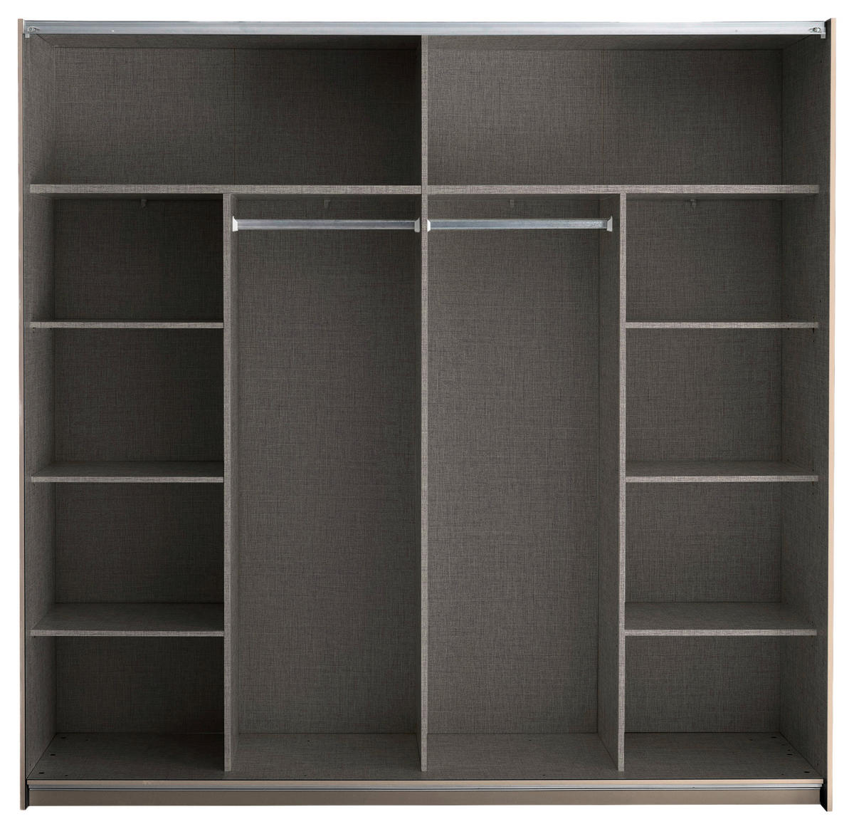 OMARA Z DRSNIMI VRATI, barve hrasta, kašmir  - kašmir/črna, Trend, kovina/leseni material (215/210/60cm) - Hom`in