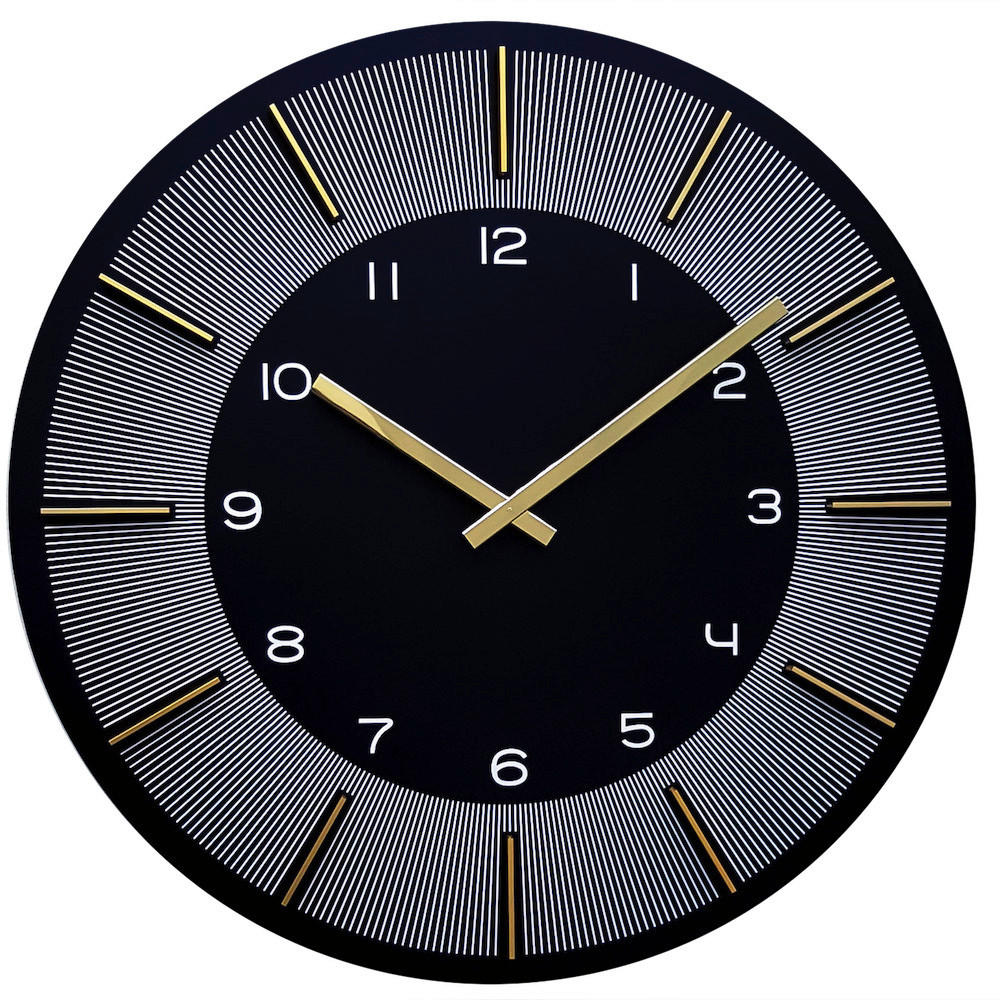 WANDUHR 39,5/39,5/4 cm   - Weiss/Goldfarben, Basics, Holzwerkstoff (39,5/39,5/4cm)