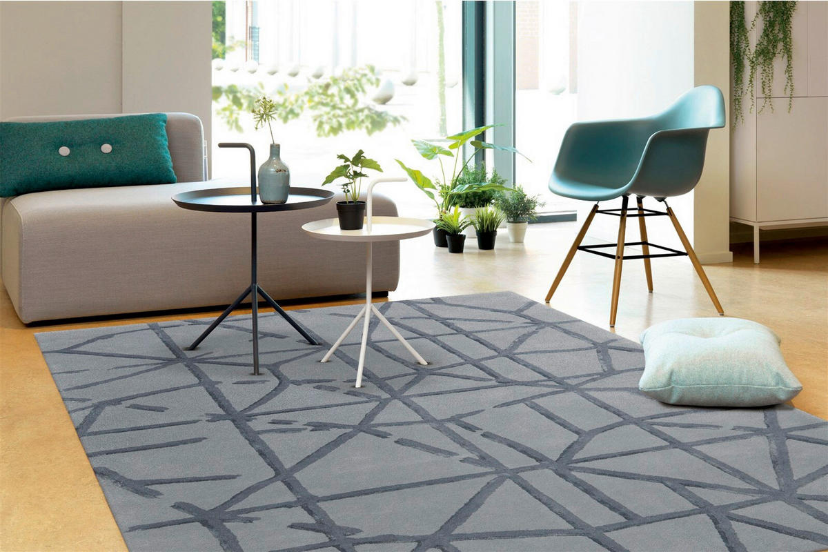 FLACHWEBETEPPICH  Wohnzimmer 170/240 cm Grau rechteckig  - Grau, Basics, Textil (170/240cm) - Kayoom