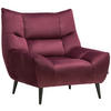 SESSEL in Mikrofaser Weinrot  - Weinrot/Schwarz, Design, Textil/Metall (100/104/99cm) - Xora