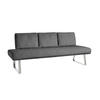 SITZBANK 209/92/78 cm  in Grau  - Chromfarben/Grau, Design, Textil/Metall (209/92/78cm) - Dieter Knoll
