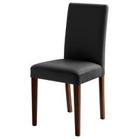 STUHL Lederlook Schwarz, Buche Kolonial  - Buche Kolonial/Schwarz, KONVENTIONELL, Holz/Textil (44/92/57cm) - Carryhome