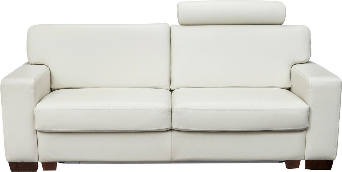 ÜLŐGARNITÚRA bőr  - diófa, Basics, bőr/fa (200/81/95cm) - Andante