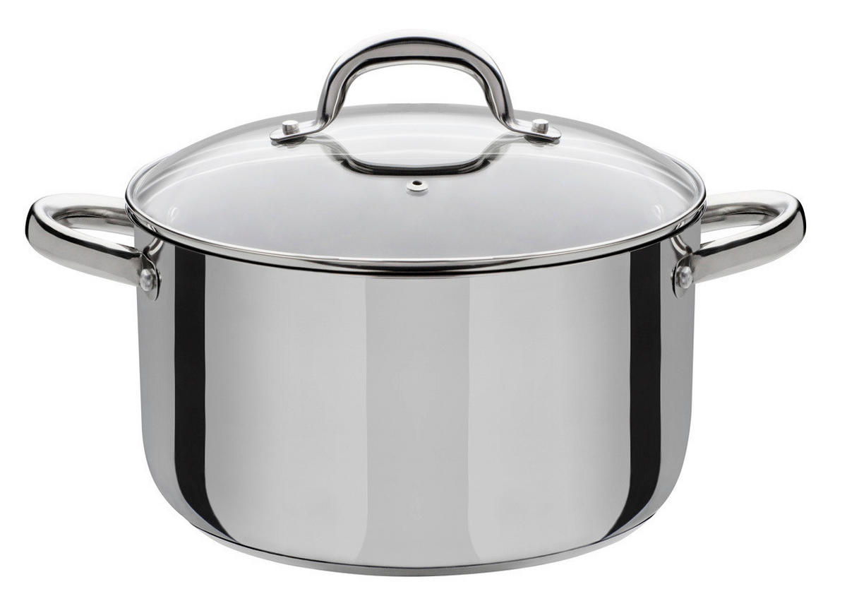 KOCHTOPFSET MONTREAL 4-teilig  - Klar/Edelstahlfarben, Basics, Glas/Metall - GSW