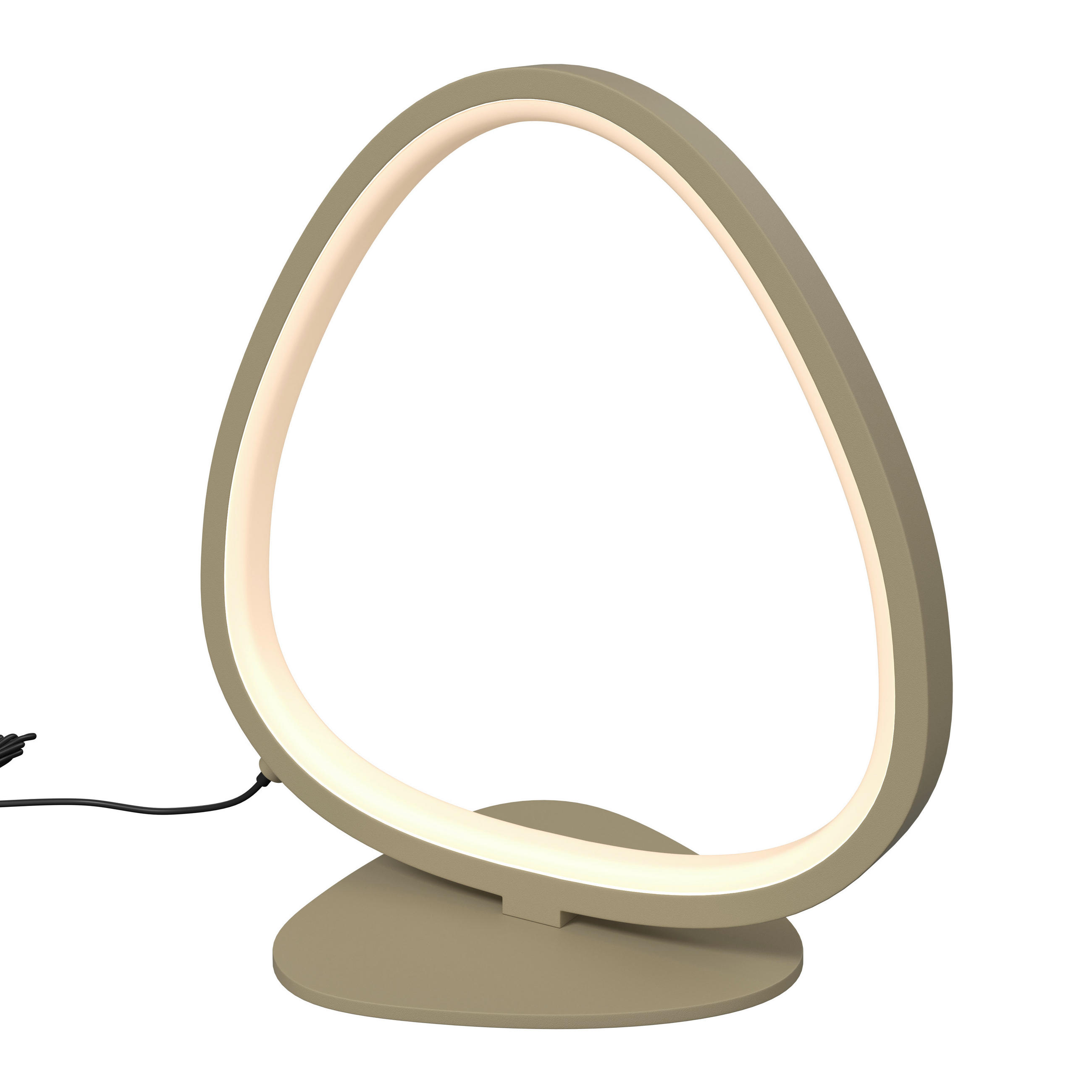 LED-TISCHLEUCHTE Acrux 22,6/14/23 cm  - Sandfarben, Design, Kunststoff/Metall (22,6/14/23cm) - Novel