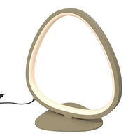 LED-TISCHLEUCHTE Acrux 22,6/14/23 cm  - Sandfarben, Design, Kunststoff/Metall (22,6/14/23cm) - Novel