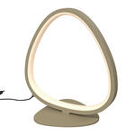 LED-TISCHLEUCHTE Acrux 22,6/14/23 cm  - Sandfarben, Design, Kunststoff/Metall (22,6/14/23cm) - Novel