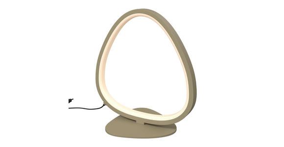 LED-TISCHLEUCHTE Acrux 22,6/14/23 cm  - Sandfarben, Design, Kunststoff/Metall (22,6/14/23cm) - Novel