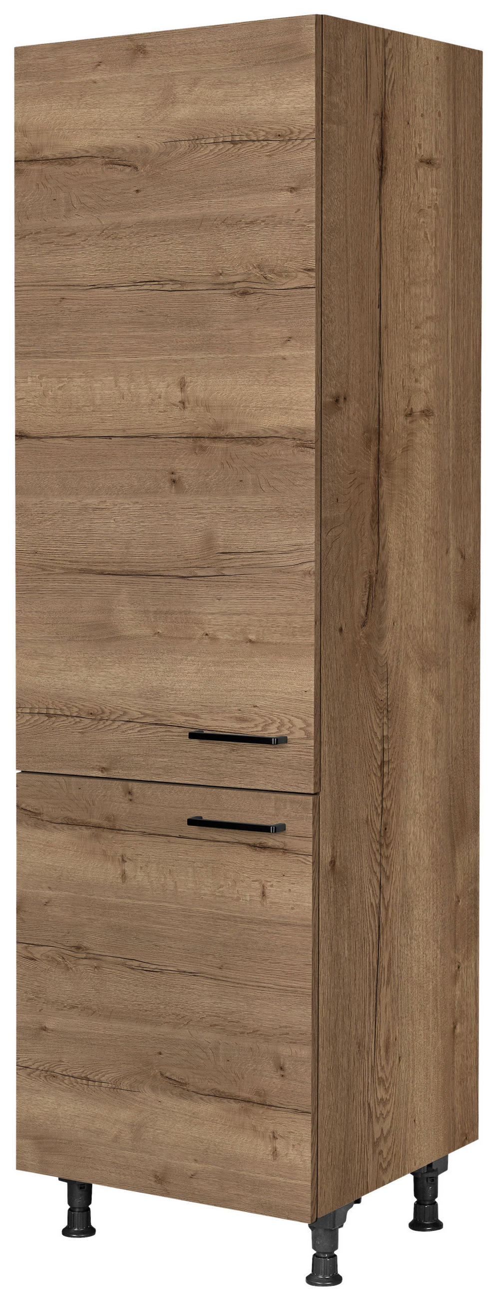 GERÄTEUMBAUSCHRANK 60/216,6/58 cm  in Eiche dunkel  - Eiche dunkel/Schwarz, MODERN, Holzwerkstoff/Metall (60/216,6/58cm) - Nobilia