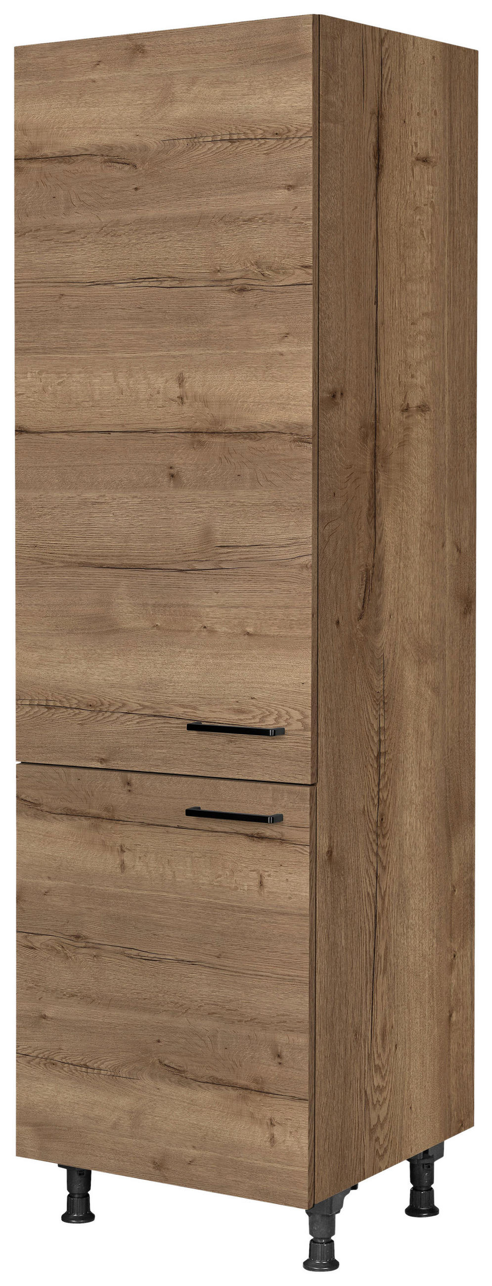 GERÄTEUMBAUSCHRANK 60/216,6/58 cm  in Eiche dunkel  - Eiche dunkel/Schwarz, MODERN, Holzwerkstoff/Metall (60/216,6/58cm) - Nobilia