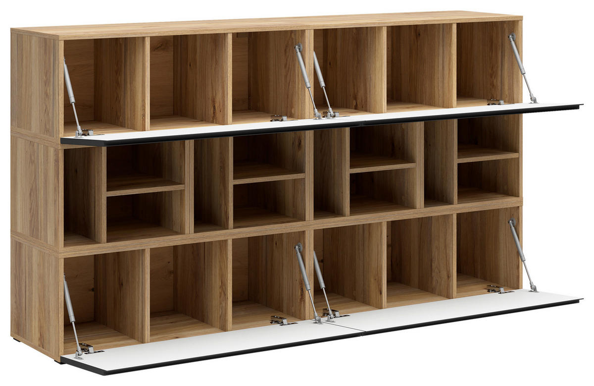 REGALELEMENT  135/33/40 cm Graphitfarben, Eichefarben  - Eichefarben/Graphitfarben, Modern, Holzwerkstoff (135/33/40cm) - Carryhome