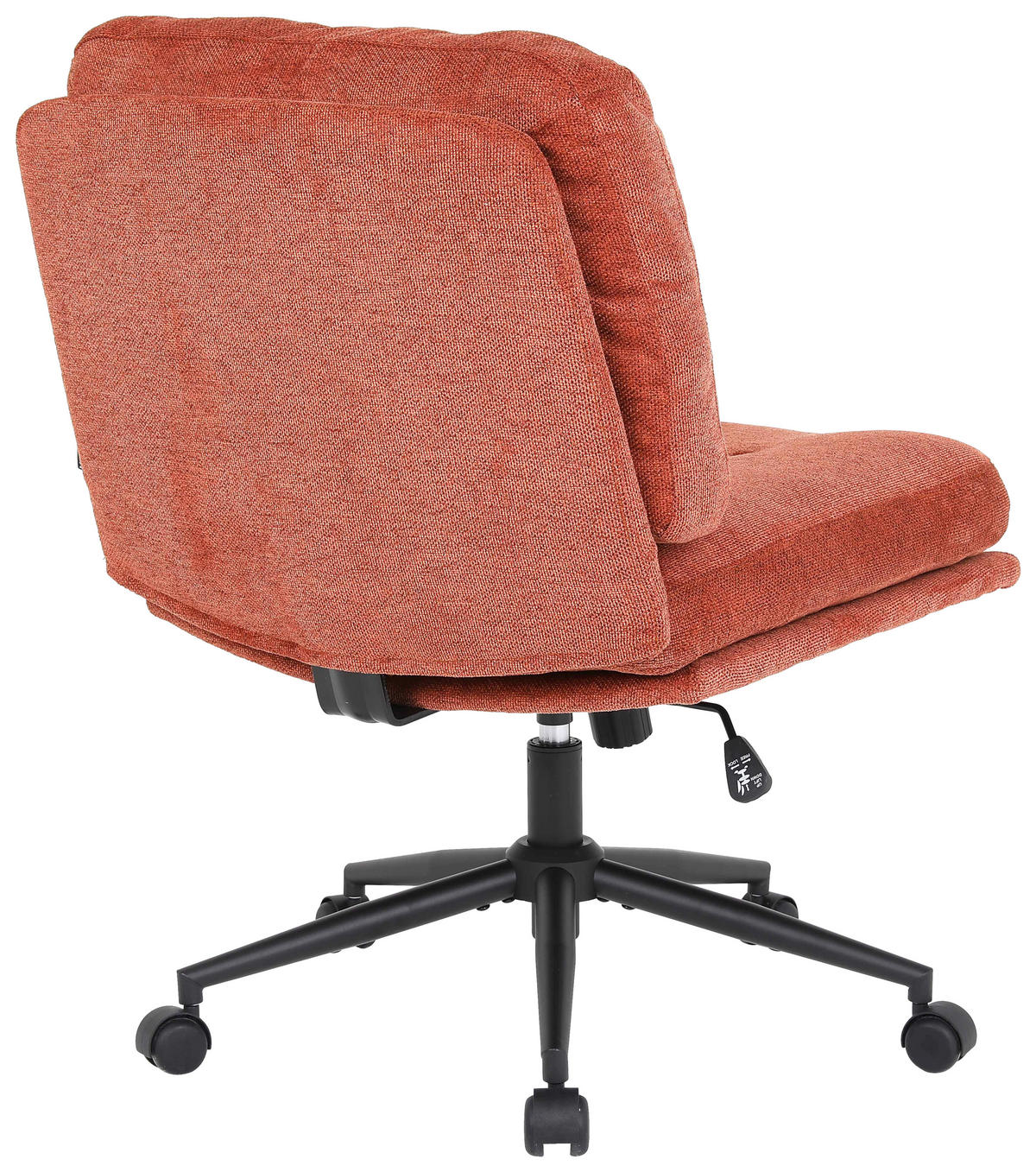 DREHSTUHL Mikrofaser Rot  - Rot/Schwarz, MODERN, Holz/Kunststoff (66/90/98/76cm) - MID.YOU