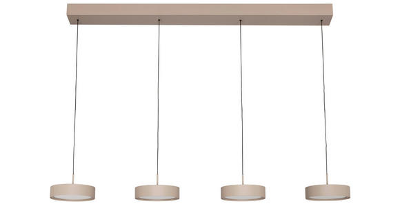 LED-HÄNGELEUCHTE 118/17,5/180 cm  - Sandfarben, Design, Metall (118/17,5/180cm) - Dieter Knoll