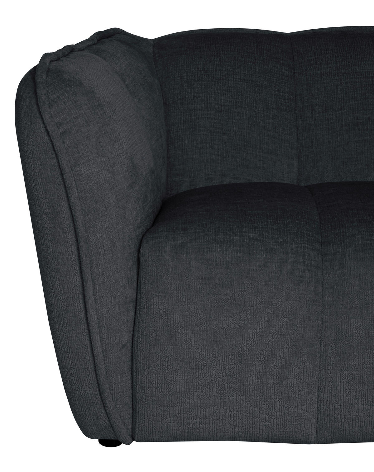 ECKSOFA  LIVOLI Grau Chenille  - Schwarz/Grau, Design, Textil (290/218cm) - MID.YOU