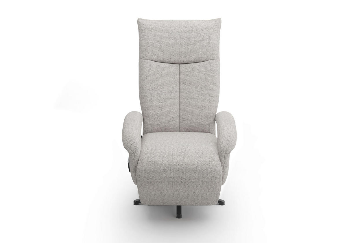 SESSEL in Chenille Silberfarben  - Silberfarben/Schwarz, Modern, Textil/Metall (74/112/82cm) - Sit & More