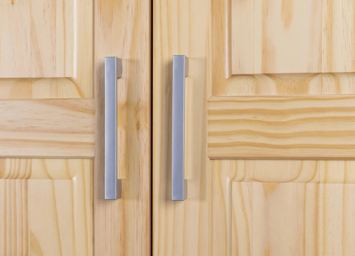 DREHTÜRENSCHRANK 95/190/55 cm 2-türig Kieferfarben  - Alufarben/Kieferfarben, LIFESTYLE, Holz/Metall (95/190/55cm) - MID.YOU
