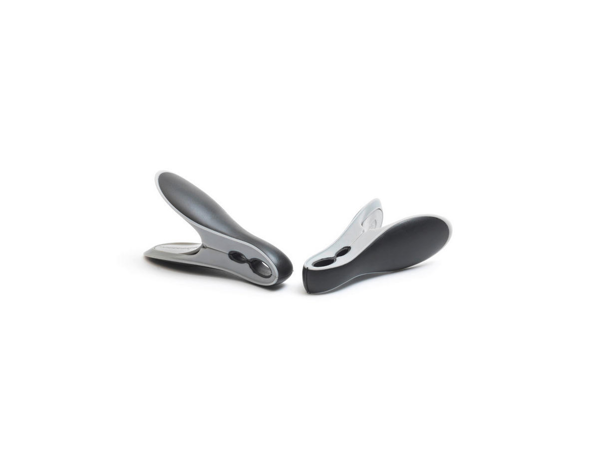 WÄSCHEKLAMMERN  - Schwarz/Grau, Basics, Kunststoff (2.6/8/4.5cm) - Brabantia