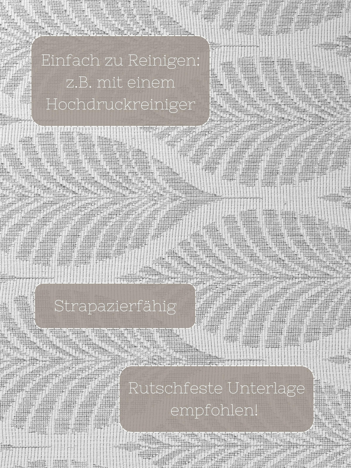 OUTDOORTEPPICH 160 cm Duet Grau, Weiß  - Weiß/Grau, Design, Kunststoff (160cm)