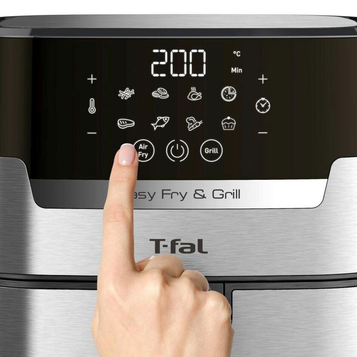 HEIßLUFTFRITTEUSE Easy Fry & Grill Precision 4.2 L  - Edelstahlfarben/Schwarz, Basics, Kunststoff/Metall (39,8/31,4/37,0cm) - Tefal