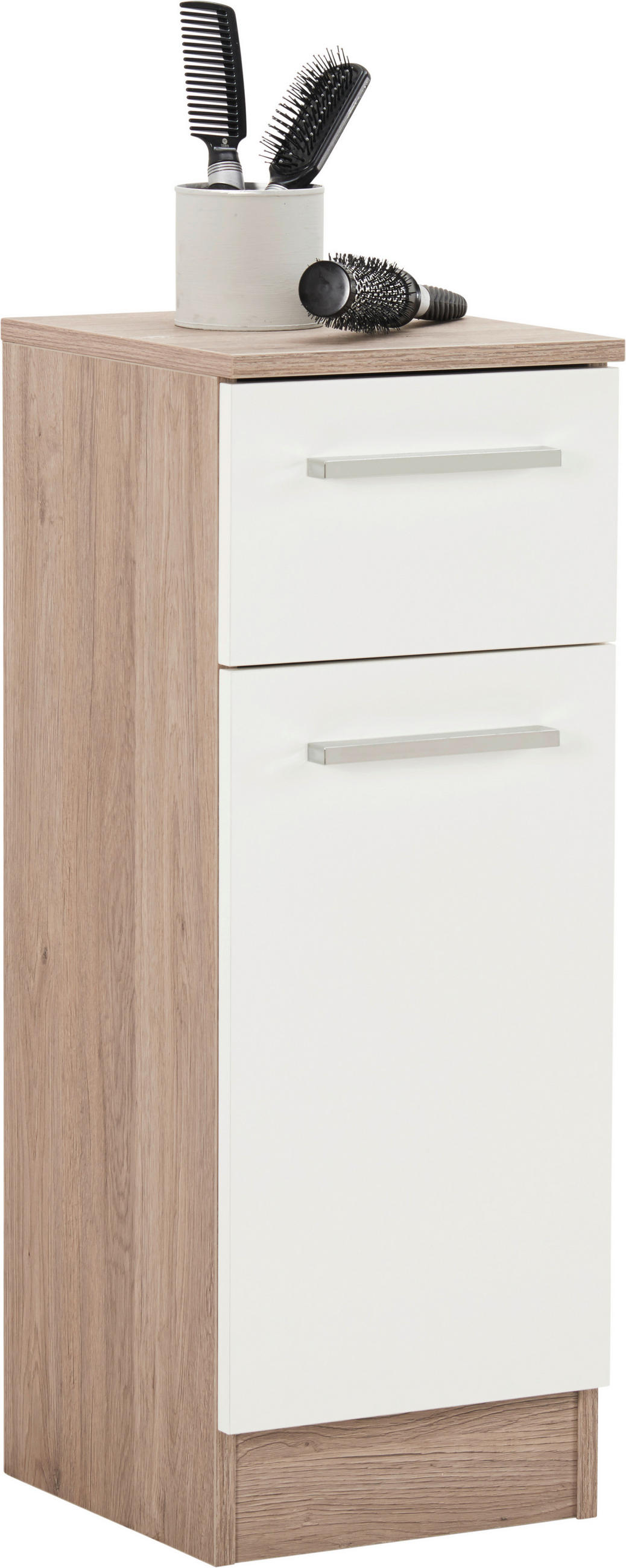 DULAP INFERIOR 30/81/33 cm  - alb/stejar San Remo, Design, material pe bază de lemn (30/81/33cm) - Xora