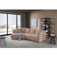 ECKSOFA in Chenille Beige  - Beige/Schwarz, MODERN, Kunststoff/Textil (180/315cm) - Hom`in