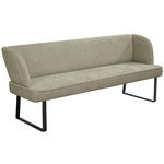 SITZBANK 205/91/66 cm Webstoff Schwarz, Hellgrün  - Schwarz/Hellgrün, Design, Textil/Metall (205/91/66cm) - Novel