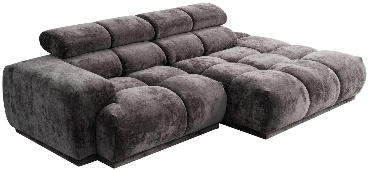 ECKSOFA in Flachgewebe Anthrazit  - Anthrazit, Modern, Textil (239/150cm) - MID.YOU