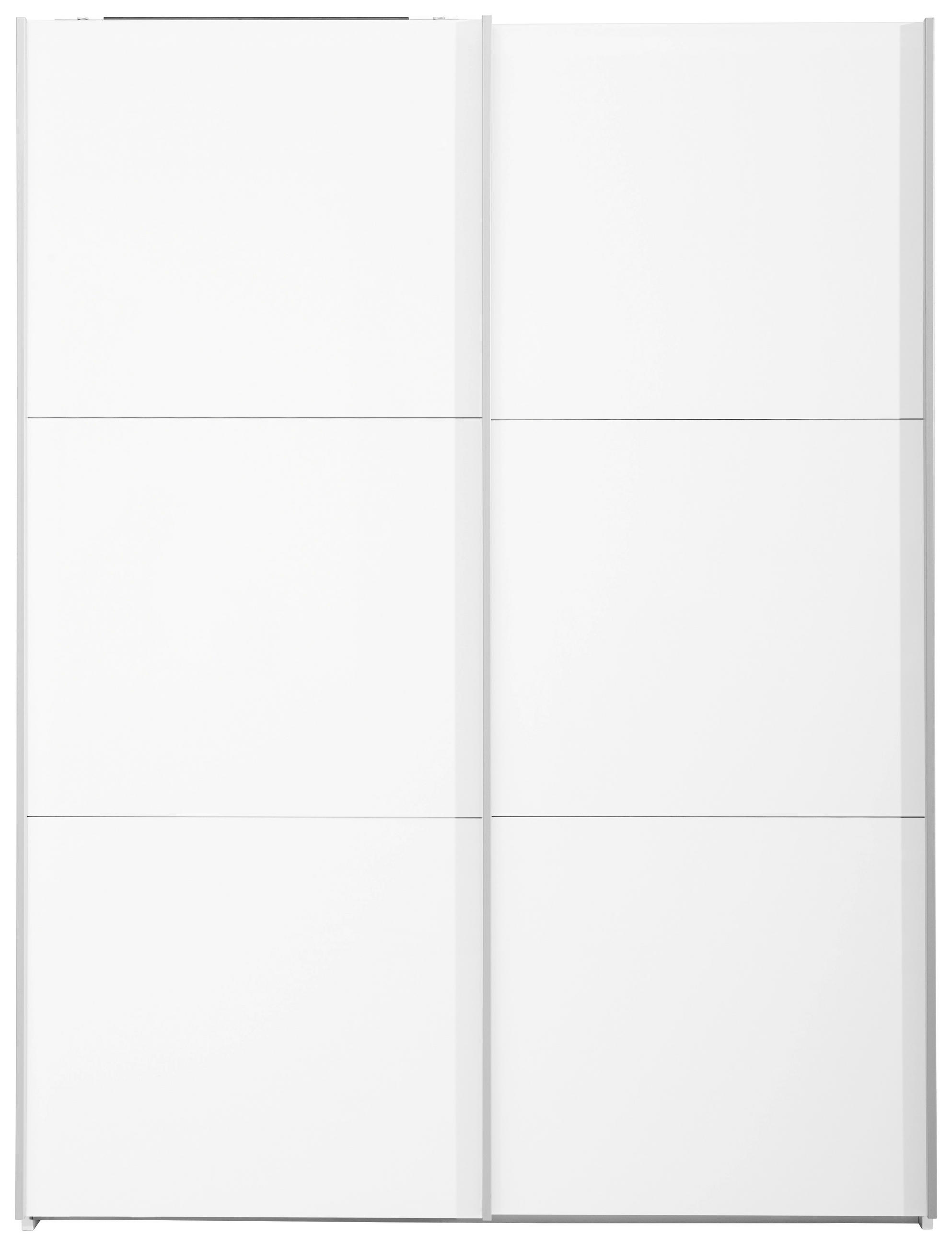 OMARA Z DRSNIMI VRATI, bela  - siva/bela, Konvencionalno, kovina/leseni material (150/223/60cm) - Xora