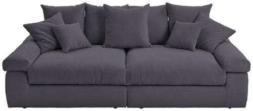 BIGSOFA Cord Dunkelgrau  - Dunkelgrau/Schwarz, Design, Kunststoff/Textil (260/90/140cm) - Carryhome