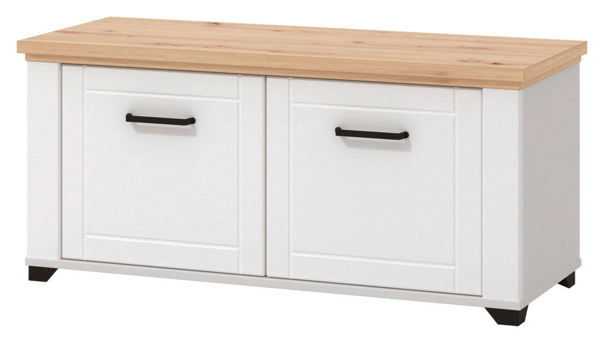 GARDEROBE 5-teilig  in 260/194,5/41 cm  - Weiß/Eiche Artisan, Basics, Holzwerkstoff (260/194,5/41cm) - Carryhome