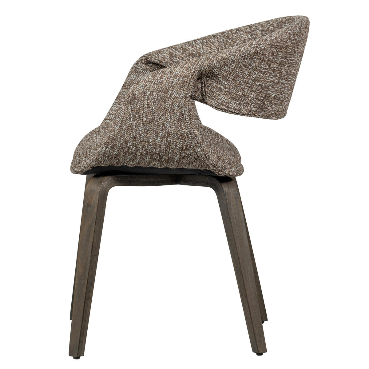 ARMLEHNSTUHL-SET 2 Stück  in Webstoff  - Dunkelbraun/Braun, MODERN, Textil (57/78/57cm) - Livetastic