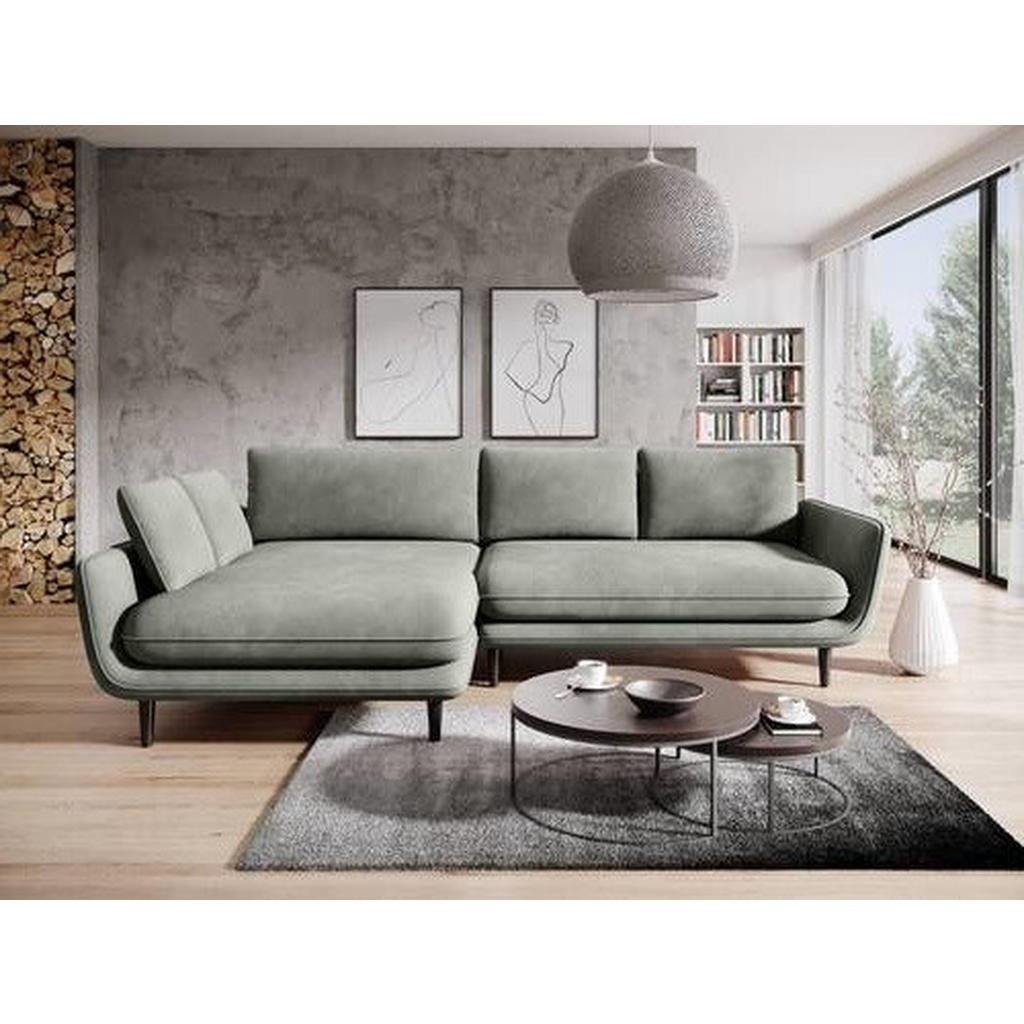 Thumbnail - Welnova Ecksofa, Olivgrün, Textil, 4-Sitzer, Füllung: Schaumstoff, Ottomane links, L-Form, 260x167 cm, Fsc, Made in EU, ...