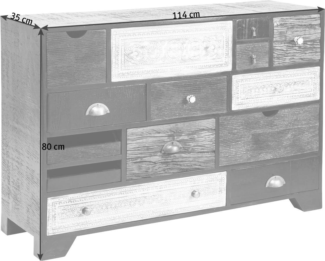 KOMMODE  in 114/80/35 cm  - Dunkelbraun/Braun, Design, Holz/Holzwerkstoff (114/80/35cm)