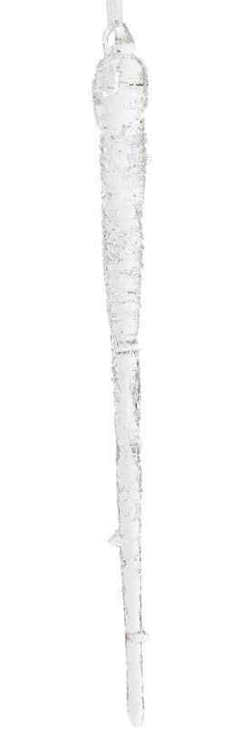 DÍSZ JÉGCSAP - áttetsző, Basics, Üveg (2/2/20cm)