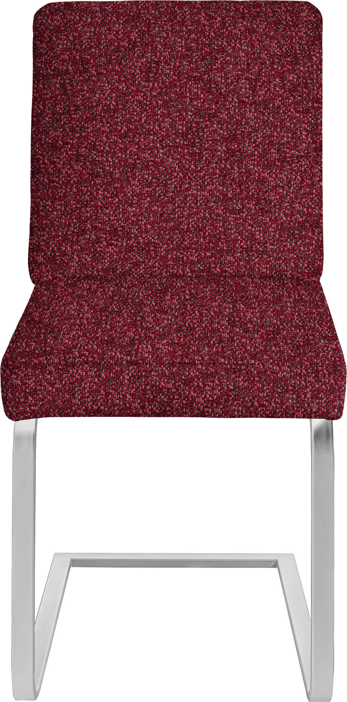 SCHWINGSTUHL  in Stahl Chenille  - Chromfarben/Rot, Design, Textil/Metall (46/92/60cm) - Dieter Knoll