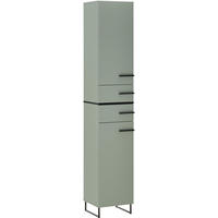 HOCHSCHRANK 35/194/33 cm  - Schwarz/Grün, LIFESTYLE, Holzwerkstoff/Kunststoff (35/194/33cm) - home24