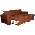 ECKSOFA in Webstoff Terracotta  - Terracotta/Braun, KONVENTIONELL, Holz/Textil (170/235cm) - Carryhome