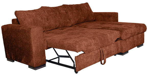 ECKSOFA in Webstoff Terracotta  - Terracotta/Braun, KONVENTIONELL, Holz/Textil (170/235cm) - Carryhome