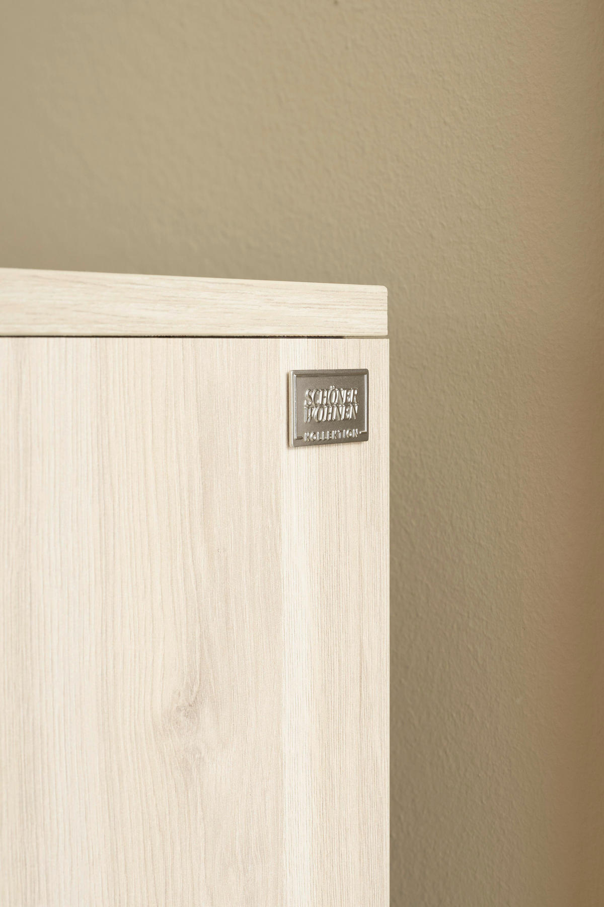 SIDEBOARD LABOE 114/135/41 cm 1 Schublade(n)  - Eiche Bianco/Seidengrau, MODERN, Glas/Holzwerkstoff (114/135/41cm) - Schöner Wohnen