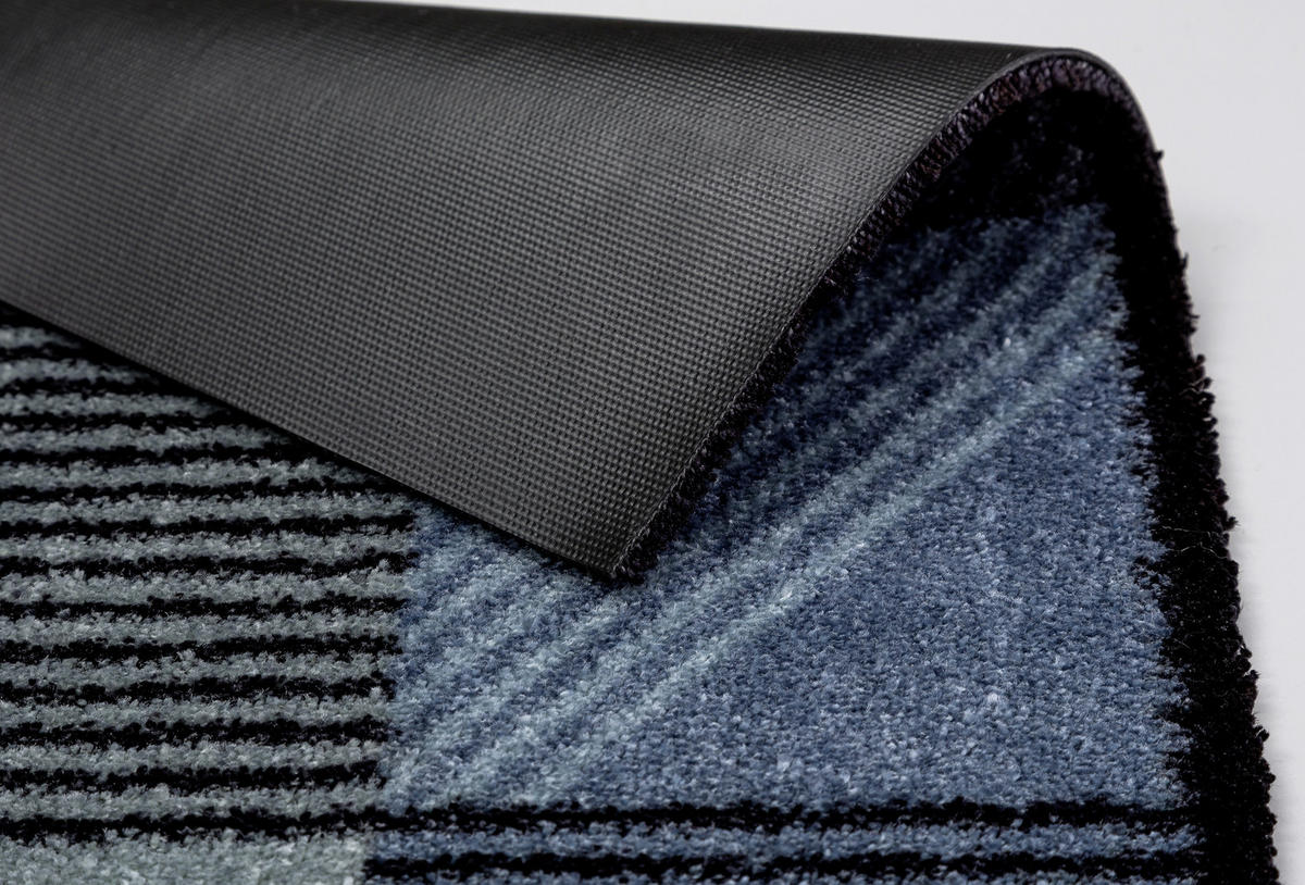 FUßMATTE  50/70 cm  Blau, Grau, Schwarz, Türkis  - Türkis/Blau, KONVENTIONELL, Textil (50/70cm) - Schöner Wohnen
