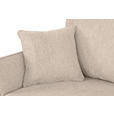 ECKSOFA in Flachgewebe Creme  - Eichefarben/Creme, KONVENTIONELL, Holz/Textil (265/159cm) - Carryhome