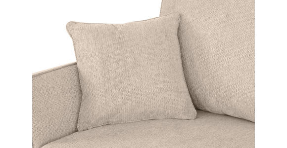 ECKSOFA in Flachgewebe Creme  - Eichefarben/Creme, KONVENTIONELL, Holz/Textil (265/159cm) - Carryhome