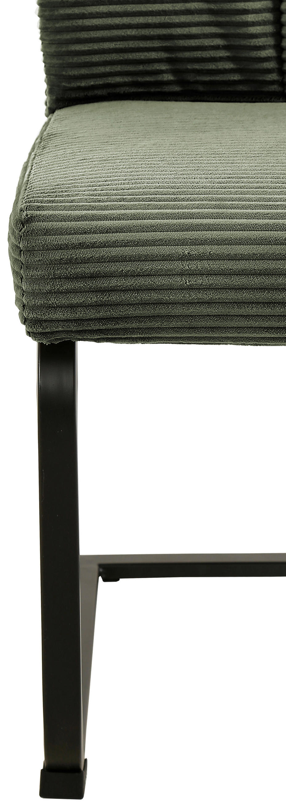 SCHWINGSTUHL  in Eisen Cord  - Schwarz/Grün, Design, Textil/Metall (44/99/62cm) - Carryhome